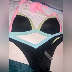 PINK bikini set multicolor pastel